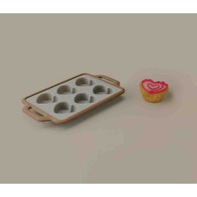 Nis Art Silikon Muffin Kalıbı Kalp Desenli
