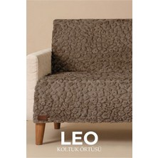 Noctiluca Leopar Desenli Wellsoft Koltuk Örtüsü Sırtı Örten Kabartmalı Koltuk Koruyucu Şal (180X220 Cm)