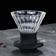 Feyza Design 200 ml Ayarlı Cam Dripper, Zarif ve Pratik Kahve Demleme Aleti