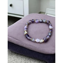 Bonicce Ametist Taşı Gerçek Doğal Taş Bileklik