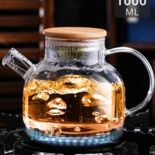 Feyza Design Işlevsel Cam Demlik 1000 Ml, Isıya Dayanıklı, Süzgeçli, Estetik ve Pratik