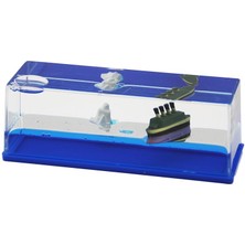 Nuveden Mavi Su Gemi - Ada D.gen Mika Yüzen Batmayan Dekoratif Biblo AKVARYUM5.2X15.2X5.3CM (4881) Nvd