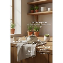 Feyza Design Şümbül Döküm Demlik 300 Ml, Şık ve Dayanıklı, Beyaz Renkli, Kullanışlı Tasarım