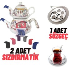 Feyza Design Mor Çay Süzgeci ve Sızdırmazlı Çaysever Seti, Kolay Kullanım