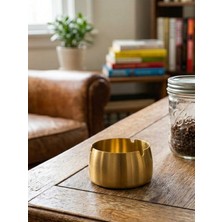 Mucit Home Gold Bombeli Paslanmaz Metal Küllük – Modern ve Şık Tasarım