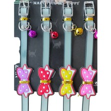 Kurdeleli ve Zilli Silikon Kedi Tasması