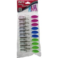 Store Mania Ieg™ 120 Adet Renkli Silikon Ağız - Bas-Aç Beyaz Plastik Mandal ()