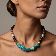 THEIA GemWorks Nava - Ud Ağacı & Turkuaz Taşlı Kolye