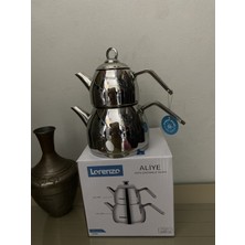 Feyza Design Orta Boy Paslanmaz Çaydanlık, Şık ve Dayanıklı Tasarım