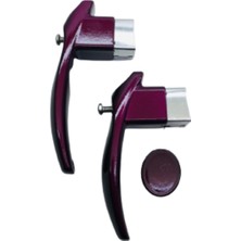 Feyza Design Kare Patlıcan Moru Çaydanlık Sapı Takımı Kulp Tutamak Seti