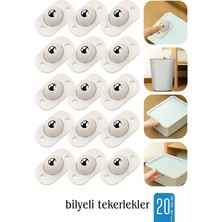 Creatividad Solutions 20 Li Bilyeli Tekerlek Eşya Kaydırma Aparatı Yapışkanlı Set 360D 722125