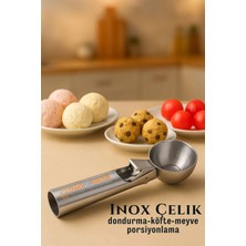 Creatividad Solutions Inox 5 cm Dondurma Kaşığı - Karpuz Kurabiye Köfte Helva Porsiyonlama 722040