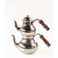 Feyza Design Bakır Çaydanlık Takımı, 4 Kişilik, Gaziantep El Dövmesi, Küçük Boy