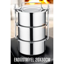 Creatividad Solutions Sefer Tası Endüstriyel Yemek Kabı 430 Paslanmaz Çelik  Xxl 20X10 cm 720829