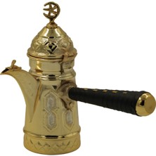 Feyza Design El Işleme Motifli Bakır Mırra Cezvesi 24 Cm, Şıklık ve Zarafetle Hazırlanmış