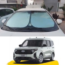 SunWALL Ford Tourneo Courier 2024 - 2025 - 2026 Için Uyumlu Titanyum Gümüş Oto Güneşlik