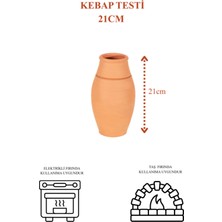 Feyza Design El Yapımı 21CM Toprak Kebap Testi, Şık ve Dayanıklı Tasarım