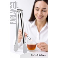 Creatividad Solutions Çelik Şeker Maşası 13 cm | Buz, Limon ve Küp Şeker Servis Maşası 722527