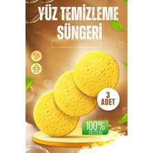 Creatividad Solutions  Makyaj Temizlik Pedi Cilt Temizlik Süngeri Doğal Selülöz 3 Adet 721403