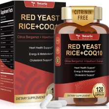 Totaria Red Yeast Rice 2,000MG With COQ10 - Citrinin Free Extract Red Yeast Rice With COQ10 100 Plus