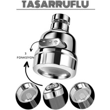 Creatividad Solutions 3 Fonksiyonlu Tasarruflu Musluk Başlığı Krom 715305