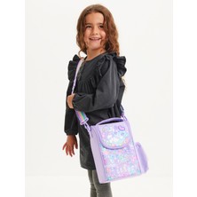 Smiggle Junior Isimlikli Lila Beslenme Çantası – Askılı, Yalıtımlı Lunchbox