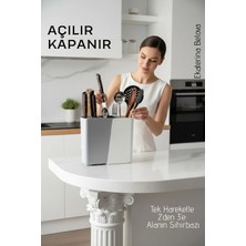 Creatividad Solutions Akıllı Sürgülü Bıçaklık ve Kaşıklık Organizeri - Ayarlanabilir Tezgah Üstü Mutfak Düzenleyici 722571