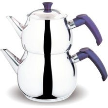Feyza Design Mini Mor Çaydanlık Seti, Şık ve Kullanışlı Tasarım