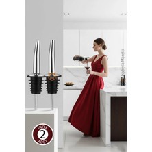 Creatividad Solutions 2 Adet Profesyonel Inox Paslanmaz Çelik Free Flow Pourer (Akıtıcı) 722708