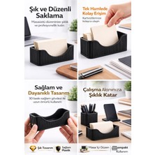 Yapı3D Şık Siyah Kartvizitlik – 3D Baskı Masaüstü Kartvizit Tutucu Organizer | Ofis & Masa Düzenleyici