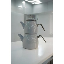 Feyza Design Şık Emaye Çaydanlık Takımı, Dayanıklı ve Pratik Kullanım Sağlar