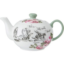 Feyza Design 400ML Porselen Demlik, Alice In Wonderland Temalı, Şık ve Dayanıklı