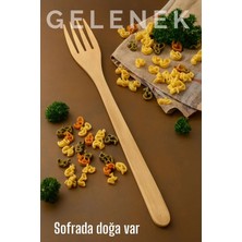Creatividad Solutions Doğal Gürgen Ağacı Servis Çatalı – 25 Cm, El Yapımı Ahşap Mutfak Gereci 722244