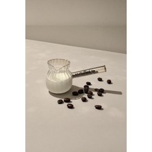 Feyza Design Isıya Dayanıklı Cam Kahve Süt Cezvesi 400 ml Kulplu, Pratik ve Şık Tasarım