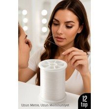 Creatividad Solutions Profesyonel Kuaför Kaş Bıyık Alma Ipi – Ekstra Sağlam 12 Adet x 500 Metre Beyaz 722359