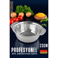 Creatividad Solutions Alman Tip Kevgir - 304 Paslanmaz Çelik Profesyonel Süzgeç 23 cm 721832