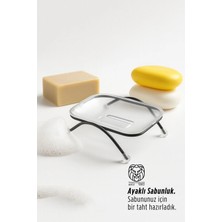 Creatividad Solutions Ayaklı Sabunluk – Su Giderli, Şeffaf Tasarım, 12 x 9 Cm, Tezgah Üstü KULLANIM722838