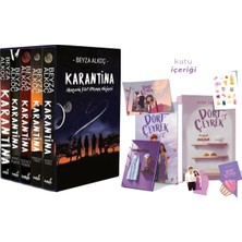 İndigo Kitap Karantina Serisi Seti-5 Kitap Takım- Ciltli Kutulu ve Dört Çeyrek 2 Hediyeli Kutu Ciltli
