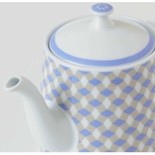 Feyza Design Renkli Desenli Çaydemliği 0,8 L, Şık ve Zarif Tasarım
