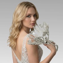 Magic Tiara El Yapımı Kristal Gelin Buket Tutucu – Sahne & Özel Gün Aksesuarı