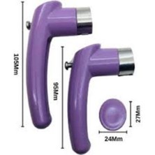 Feyza Design Parlak Lila Çaydanlık Sapı ve Kulp Tutamak Seti, Şık ve Dayanıklı