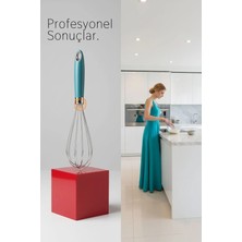 Creatividad Solutions Profesyonel Paslanmaz Çelik Çırpıcı, Ergonomik Mutfak Mikseri 28 cm Lara Soydan Koleksiyonu 722717