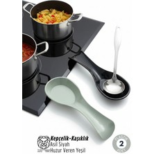 Creatividad Solutions Ivanna Serisi 2’li Modern Mutfak Tezgah Üstü Kepçe Altlığı ve Kaşıklık Seti 722865