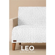 Noctiluca Leopar Desenli Wellsoft Koltuk Örtüsü Sırtı Örten Kabartmalı Koltuk Koruyucu Şal (180X220 Cm)