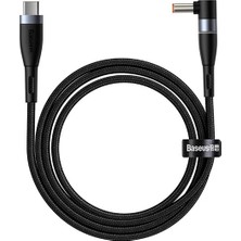 Aesco Baseus Zinc Manyetik Type-C To Dc Round (55X25MM) Lenovo Laptop Şarj Kablosu 100W 2M-(5775)