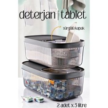 Creatividad Solutions Multibox Deterjan Tablet Kutusu Sürgülü Kapak 5 Litre 2 Adet 718473