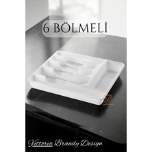 Creatividad Solutions Çekmece Içi Kaşıklık Kepçelik 6 Gözlü Beyaz 720906