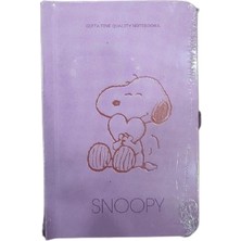 Gıpta Sert Kapaklı 9X14 cm 80 Sayfa Çizgisiz Defter Snoopy Pembe