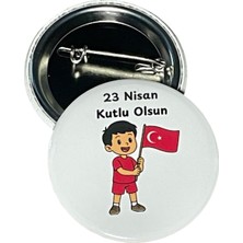23 Nisan Ulusal Egemenlik ve Çocuk Bayramı Rozet Çanta Rozeti-Yaka Iğnesi-Şapka Aksesuarı (44MM) 1 Adet