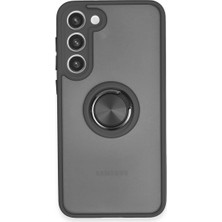 Hayat Store Samsung Galaxy S23 Plus Kılıf Montreal Yüzüklü Silikon Kapak - Siyah